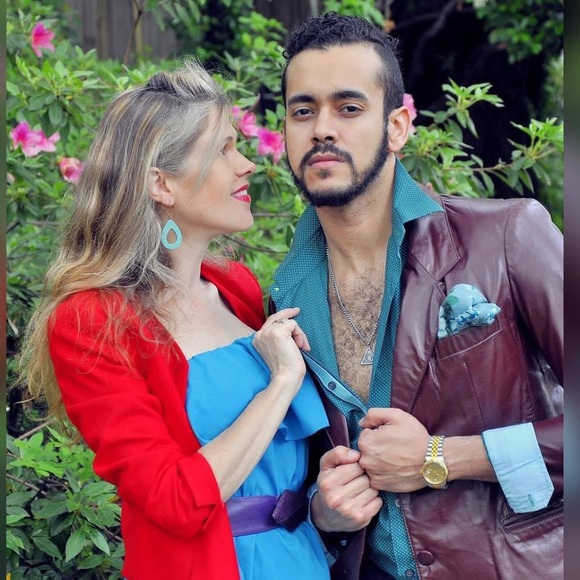 Blue Tier Dress - Picture 2 of 7